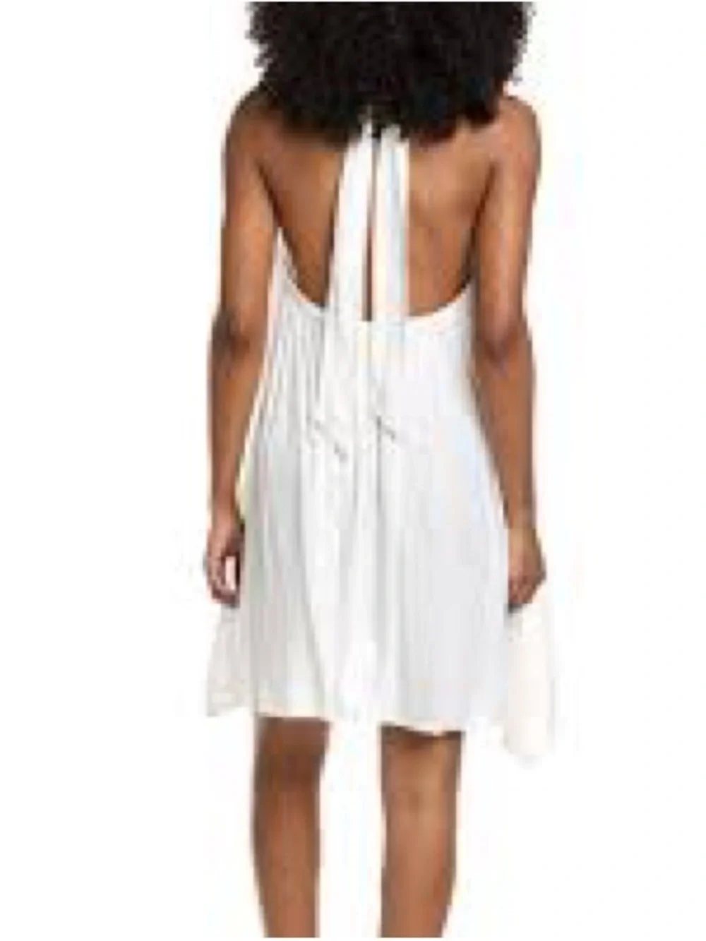 Elan Resort Off-White Halter Swim Coverup Dress Size L - Picture 3 of 3